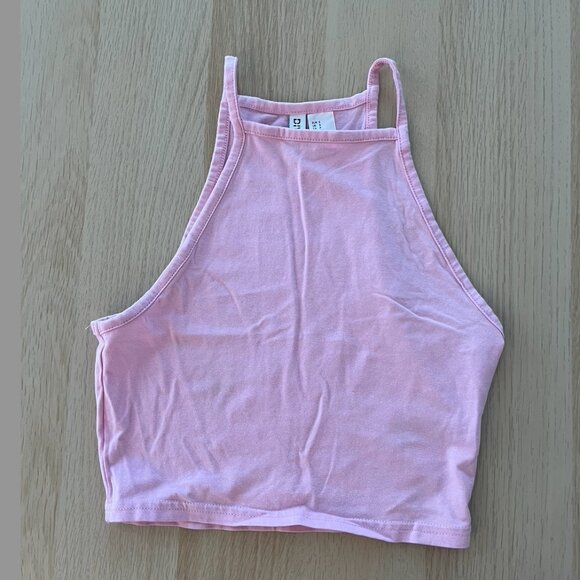 Baby Pink Cropped Tank Top - Picture 1 of 2